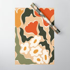 RETRO BOLD flowers  Wrapping Paper Gallery Image 1