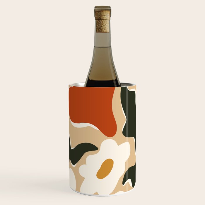 RETRO BOLD flowers  Wine Chiller Gallery Image 1