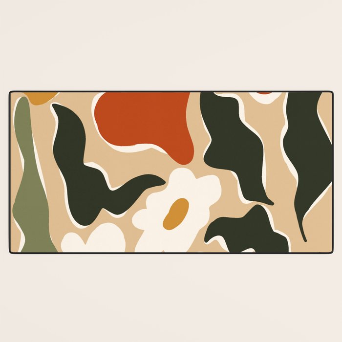 RETRO BOLD flowers  Desk Mat Gallery Image 3
