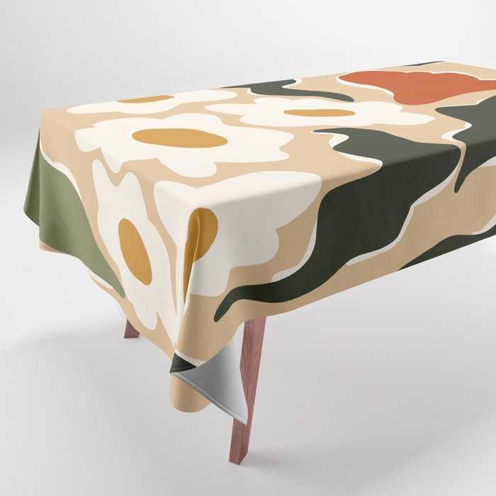 RETRO BOLD flowers  Tablecloth Gallery Image 1