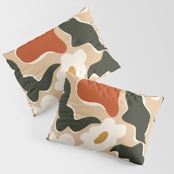 RETRO BOLD flowers  Pillow Sham Gallery Image 3