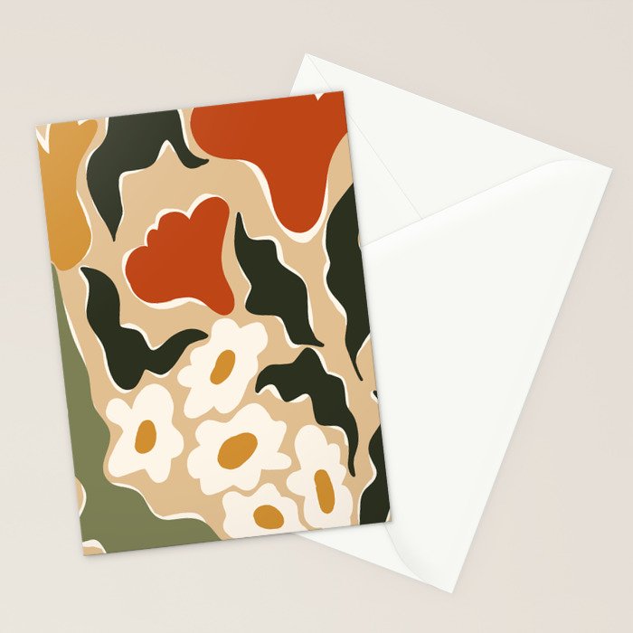 RETRO BOLD flowers  Stationery Card Gallery Image 2