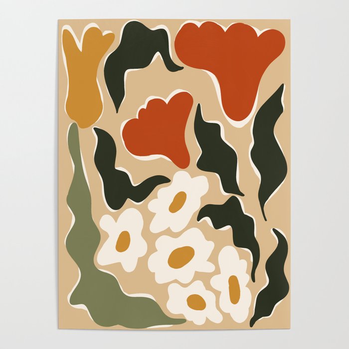 RETRO BOLD flowers  Poster Gallery Image 4