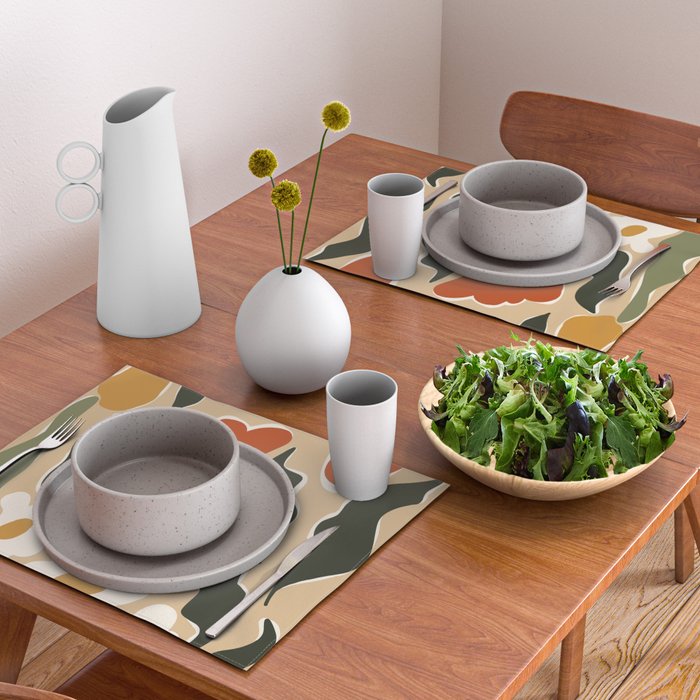 RETRO BOLD flowers  Placemat Gallery Image 2