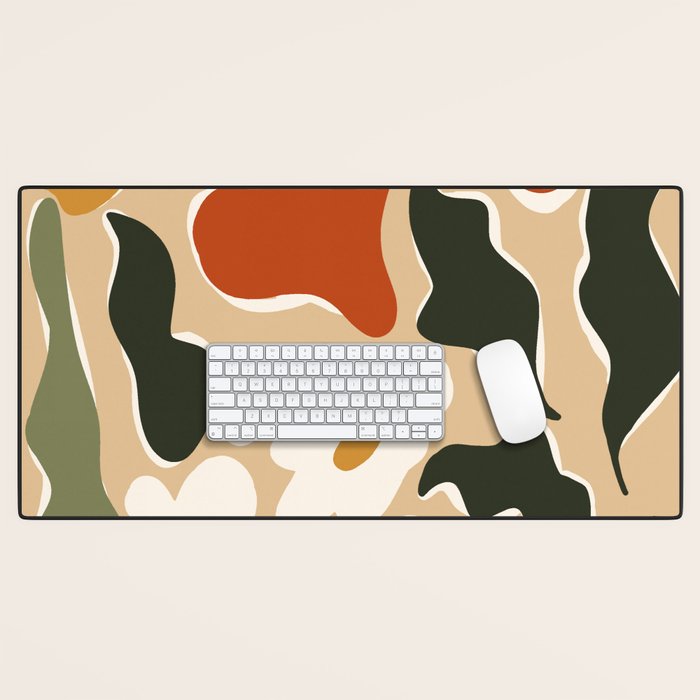 RETRO BOLD flowers  Desk Mat Gallery Image 1