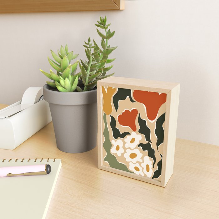 RETRO BOLD flowers  Mini Art Print Gallery Image 2
