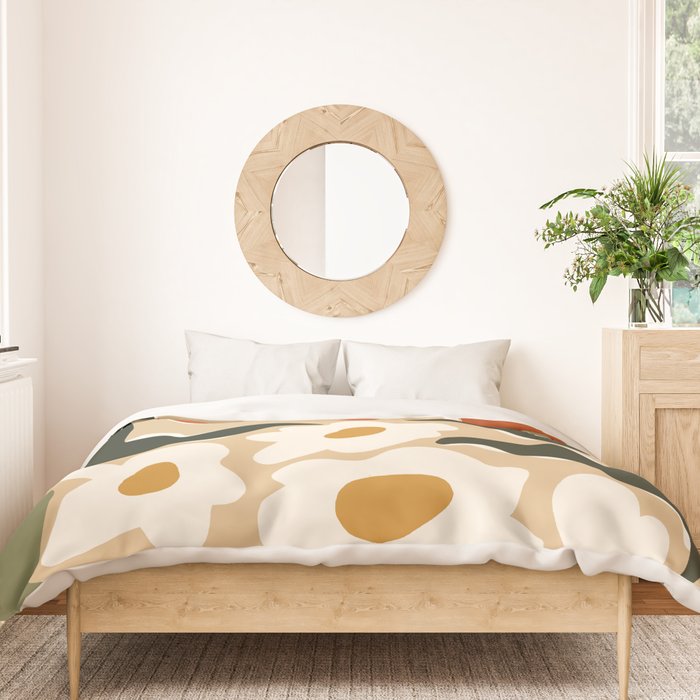 RETRO BOLD flowers  Duvet Cover Gallery Image 3