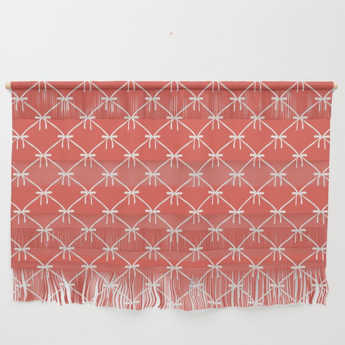 Bows & Ribbons Pattern XIII Bright Red Wall Hanging Gallery Image 1