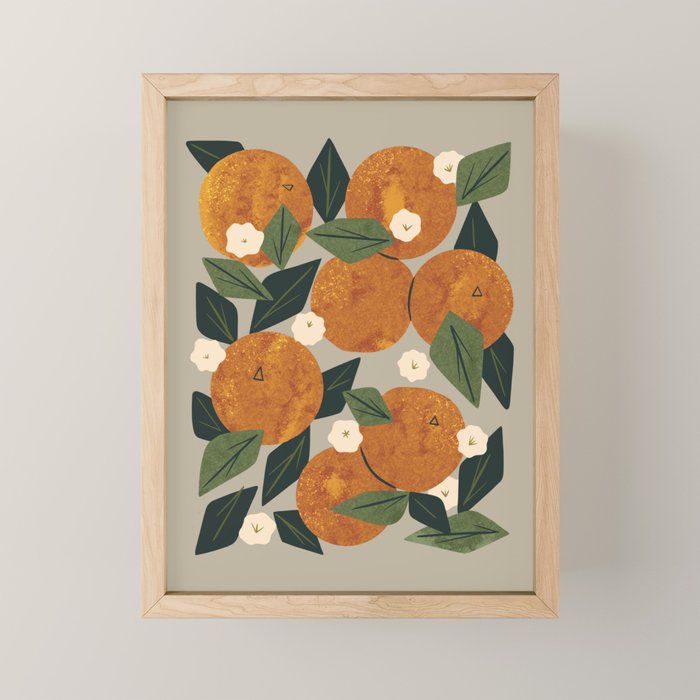 Orange Bouquet Mini Art Print Gallery Image 1