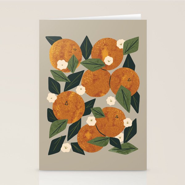 Orange Bouquet Stationery Card Gallery Image 2