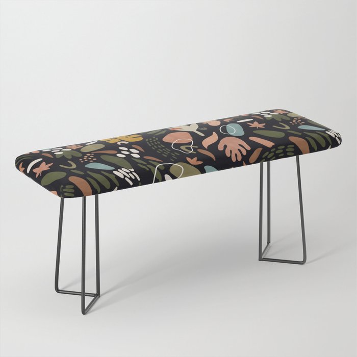 Abstract shapes of dark modern nature Bench Gallery Image 1