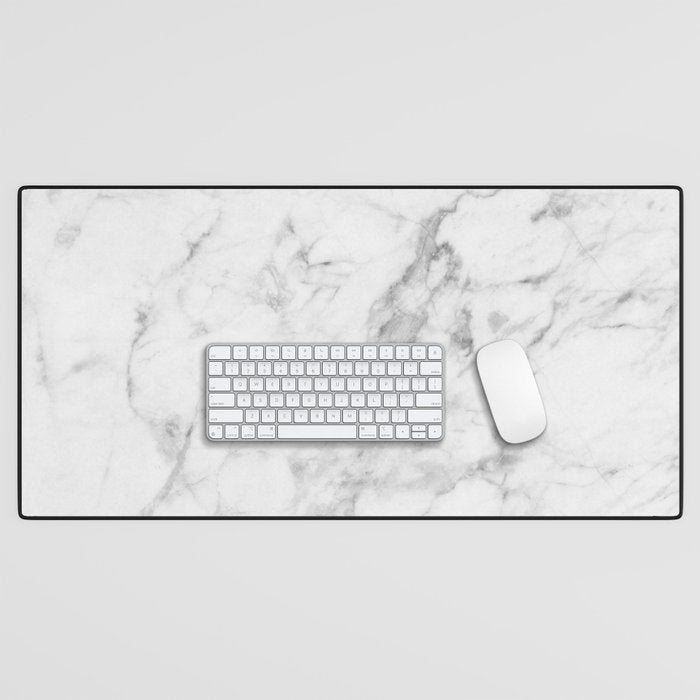 White Marble Desk Mat Gallery Image 1
