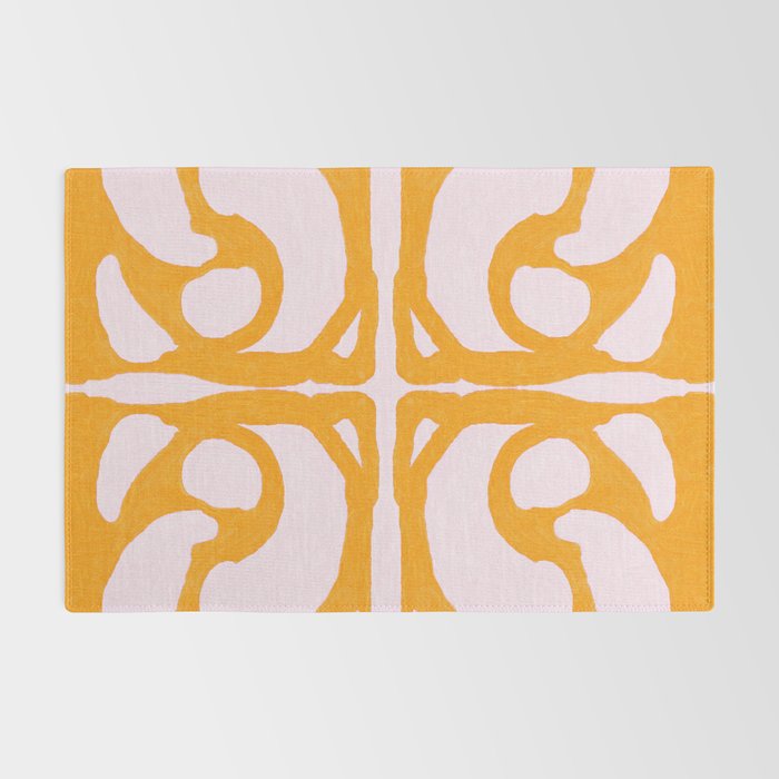 Abstract in Yellow and Cream Rug Gallery Image 2