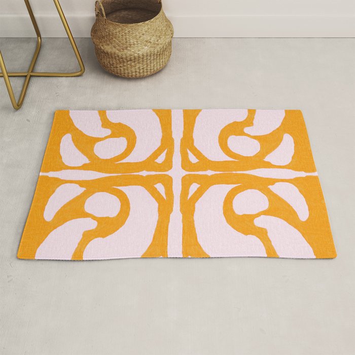 Abstract in Yellow and Cream Rug Gallery Image 1