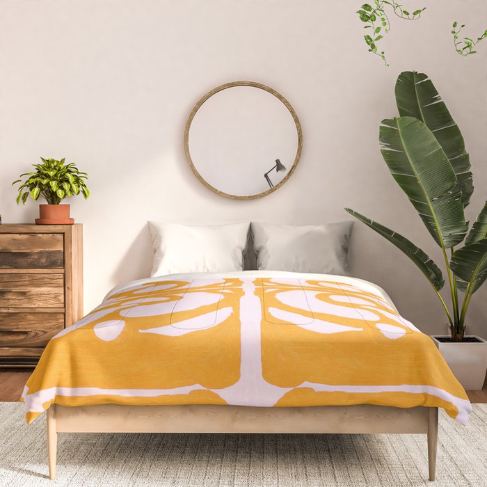 Abstract in Yellow and Cream Comforter Gallery Image 3