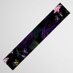 Vintage Midnight Purple Botanical Roses Flower Garden Table Runner Gallery Image 3