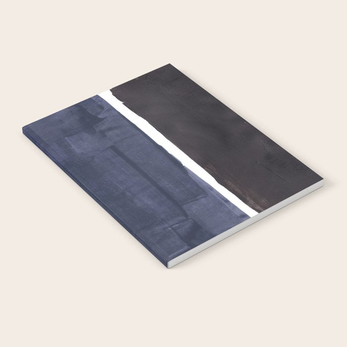 Navy Black Rothko Fun Colorful Mid Century Modern Abstract Painting Shapes Pattern Notebook Gallery Image 2