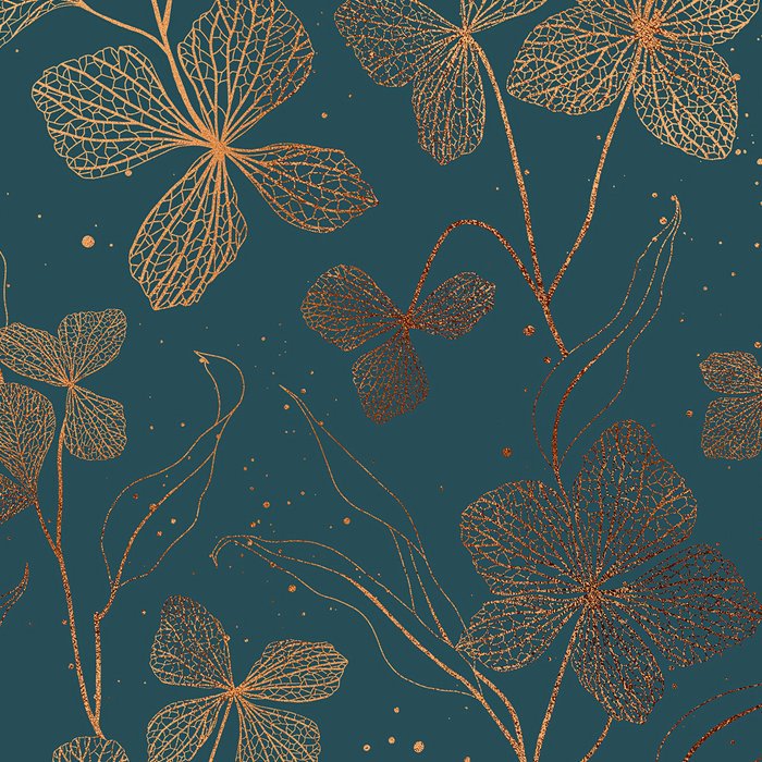 Copper Art Deco Flowers on Emerald  Coffee Mug Gallery Image 2