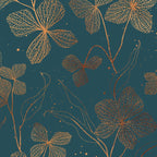 Copper Art Deco Flowers on Emerald  Coffee Mug Gallery Image 2