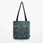 Copper Art Deco Flowers on Emerald  Tote Bag Gallery Image 2