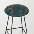 Copper Art Deco Flowers on Emerald  Stool Gallery Image 2