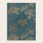 Copper Art Deco Flowers on Emerald  Notebook Gallery Image 4