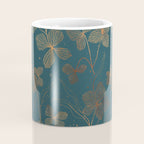 Copper Art Deco Flowers on Emerald  Coffee Mug Gallery Image 4