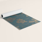 Copper Art Deco Flowers on Emerald  Yoga Mat Gallery Image 2