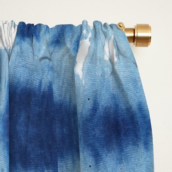Tie Dye Blues Twos Window Curtain Gallery Image 2