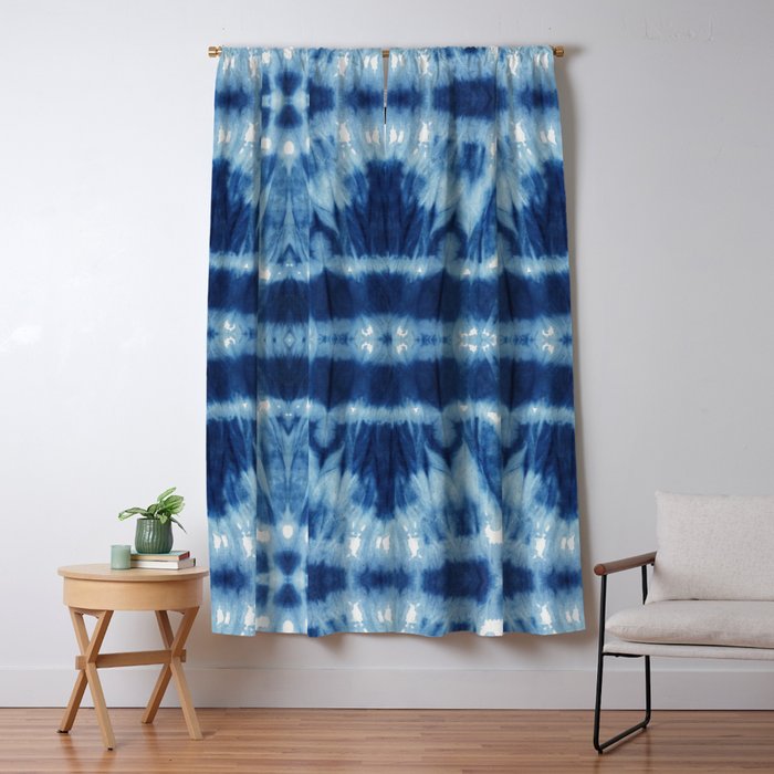 Tie Dye Blues Twos Window Curtain Gallery Image 5