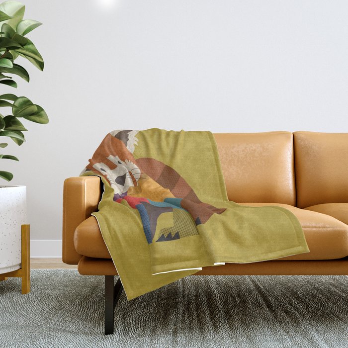 Red Panda Throw Blanket Gallery Image 1