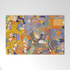 Fighting at the gates of Khaybar Islamic Antique Art  Welcome Mat Gallery Image 1