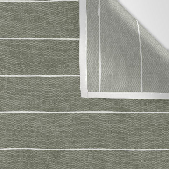 farmhouse stripes - olive green Wall Tapestry Gallery Image 3