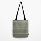 farmhouse stripes - olive green Tote Bag Gallery Image 2