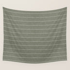 farmhouse stripes - olive green Wall Tapestry Gallery Image 4