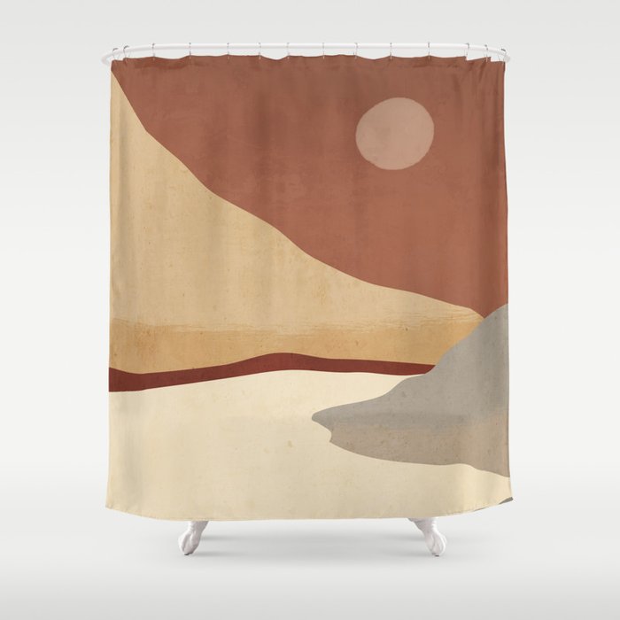 Minimal Art Landscape 10 Shower Curtain Gallery Image 1