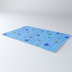 Celestial Star Twinkle in Blue Watercolor Rug Gallery Image 3