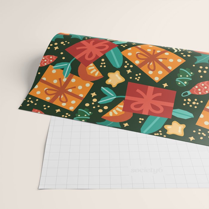 Christmas presents pattern Wrapping Paper Gallery Image 2