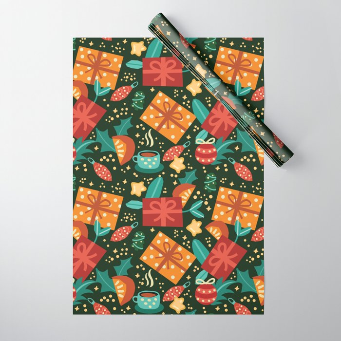 Christmas presents pattern Wrapping Paper Gallery Image 1