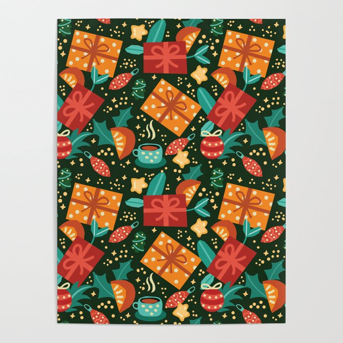 Christmas presents pattern Poster Gallery Image 1