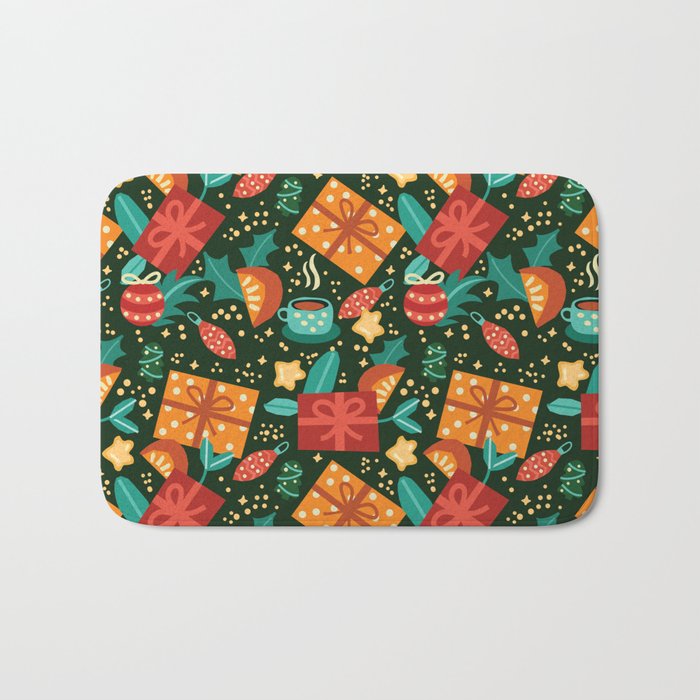 Christmas presents pattern Bath Mat Gallery Image 1