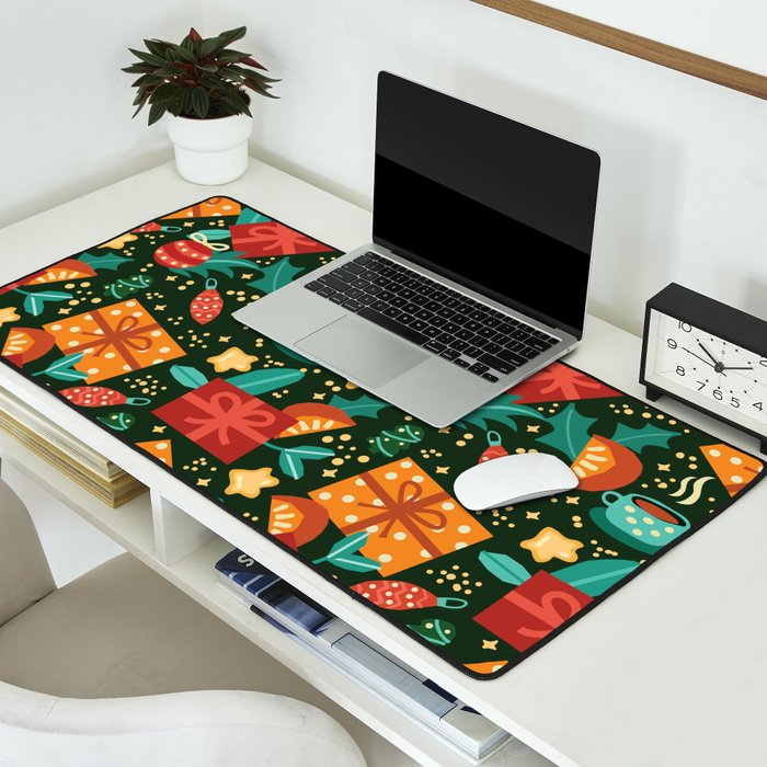 Christmas presents pattern Desk Mat Gallery Image 2