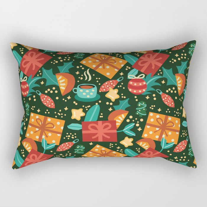 Christmas presents pattern Rectangular Pillow Gallery Image 2