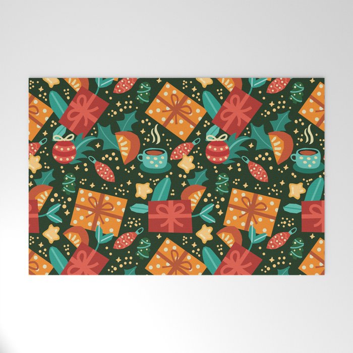Christmas presents pattern Welcome Mat Gallery Image 1