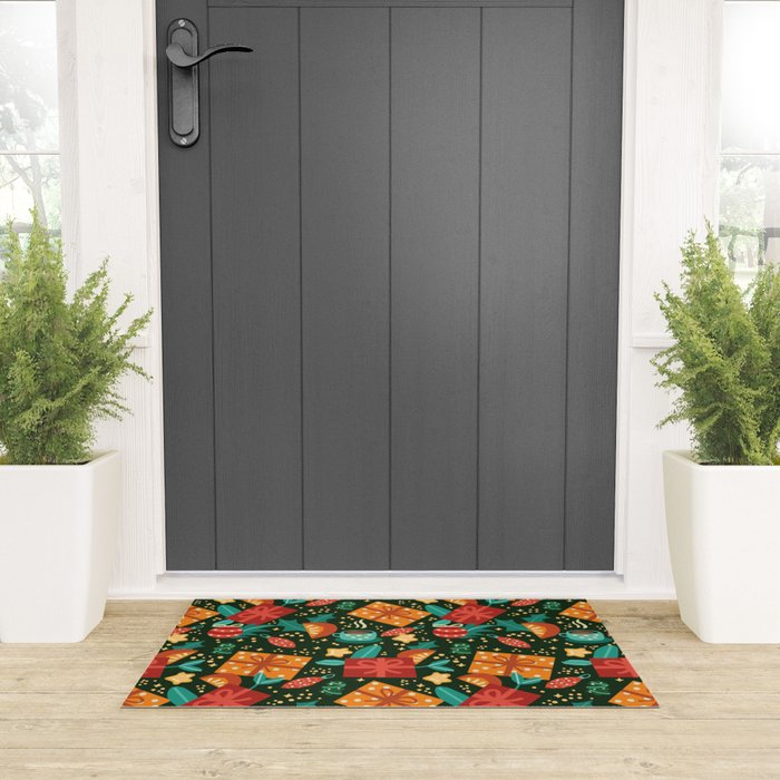 Christmas presents pattern Welcome Mat Gallery Image 3