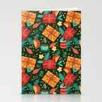 Christmas presents pattern Stationery Card Gallery Image 2