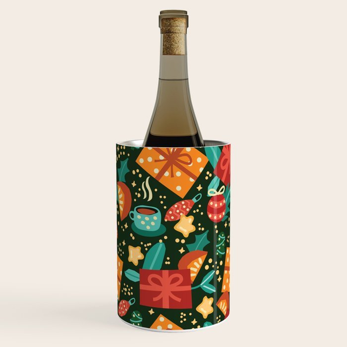 Christmas presents pattern Wine Chiller Gallery Image 1