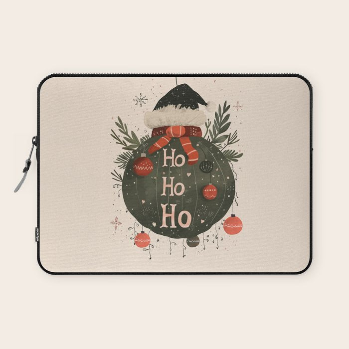 Festive Ho Ho Ho Bauble Laptop Sleeve Gallery Image 1