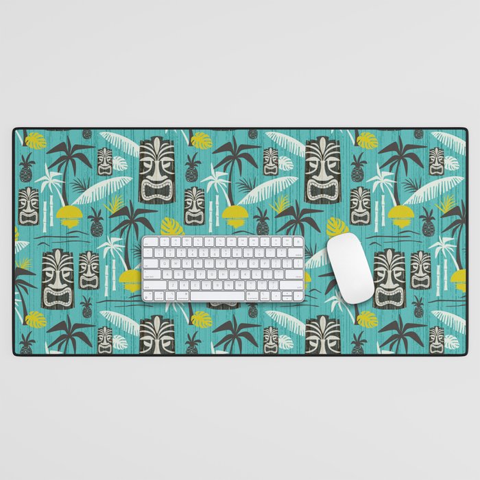Island Tiki Aqua Desk Mat Gallery Image 1
