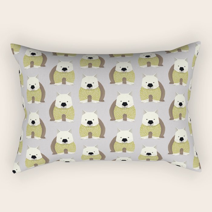 Whimsical Wombat Rectangular Pillow Gallery Image 2